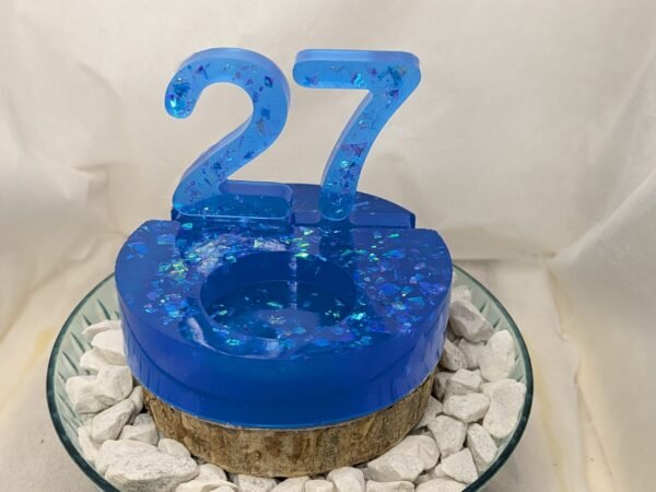 Bougeoir anniversaire résine époxy – Image 11