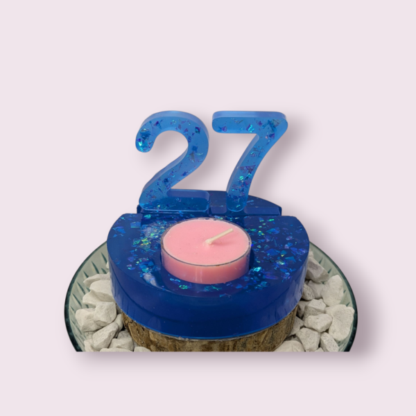 Bougeoir anniversaire résine époxy – Image 24