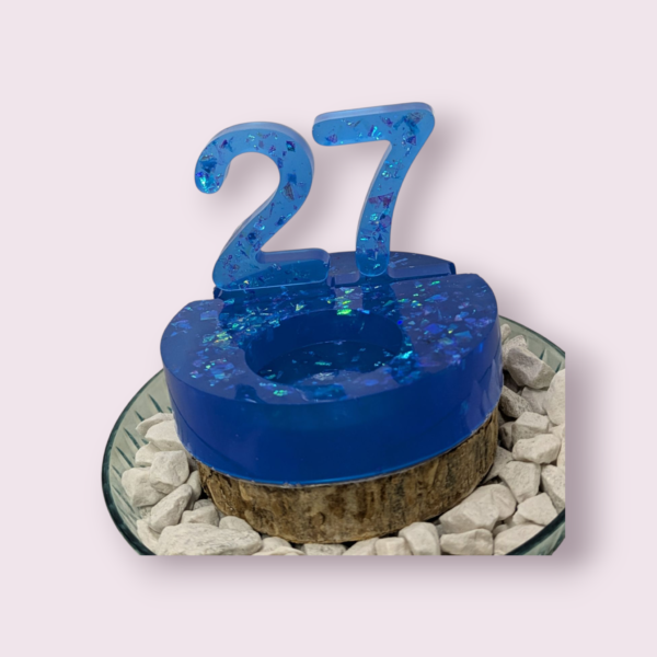 Bougeoir anniversaire résine époxy – Image 26