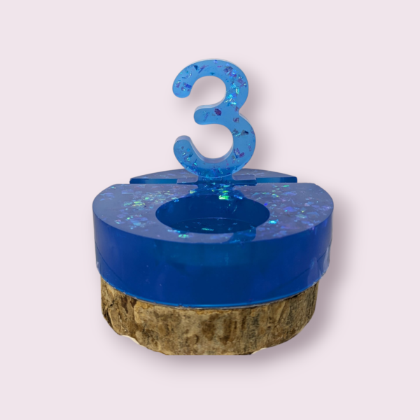 Bougeoir anniversaire résine époxy – Image 14