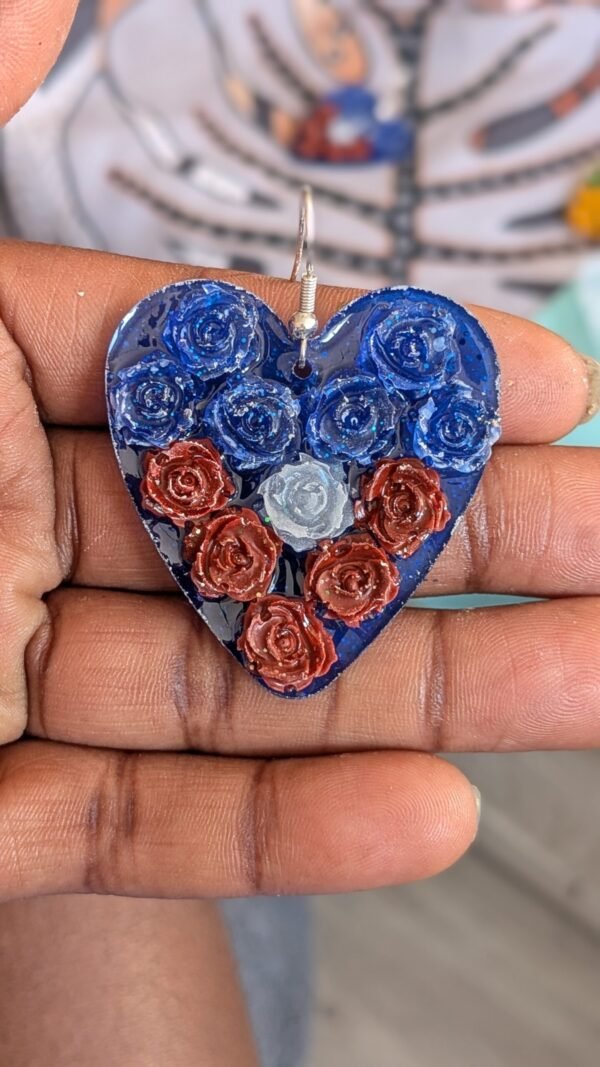 Boucles d’Oreilles Racine & Rose – Haïti – Image 3